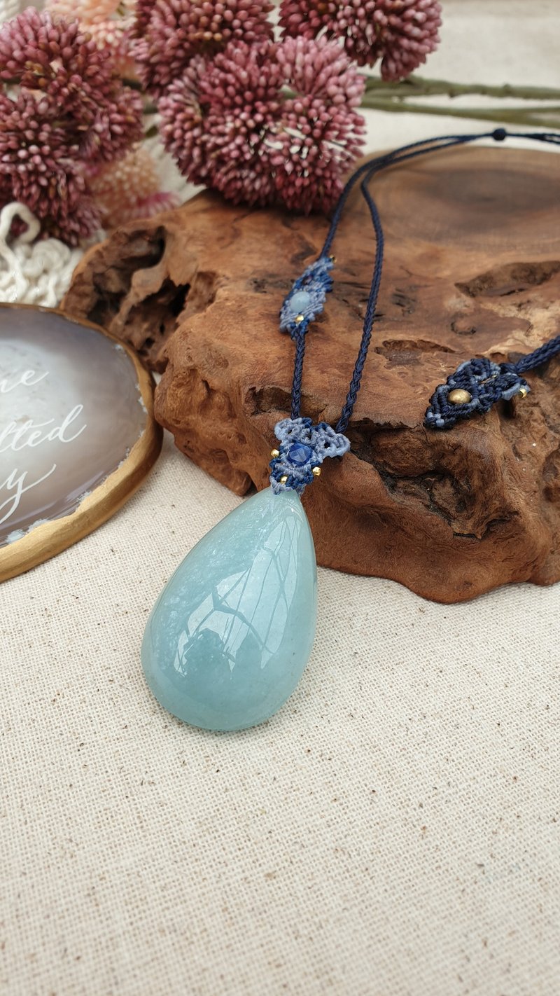 AQ02手中闪耀海蓝宝编织项链 - 项链 - 其他材质 蓝色