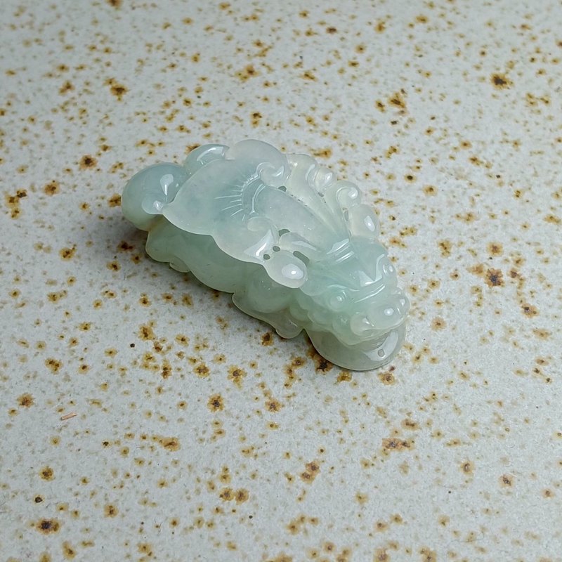 J0220天然翡翠A货 . 冰糯蜂蜜晴水貔貅.招财.摆件. - 摆饰 - 玉石 