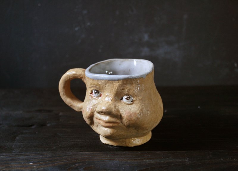 胖嘟嘟婴儿茶杯 (手工 陶瓷 杯子 高7.3cm) - 其他杯子 - 陶 