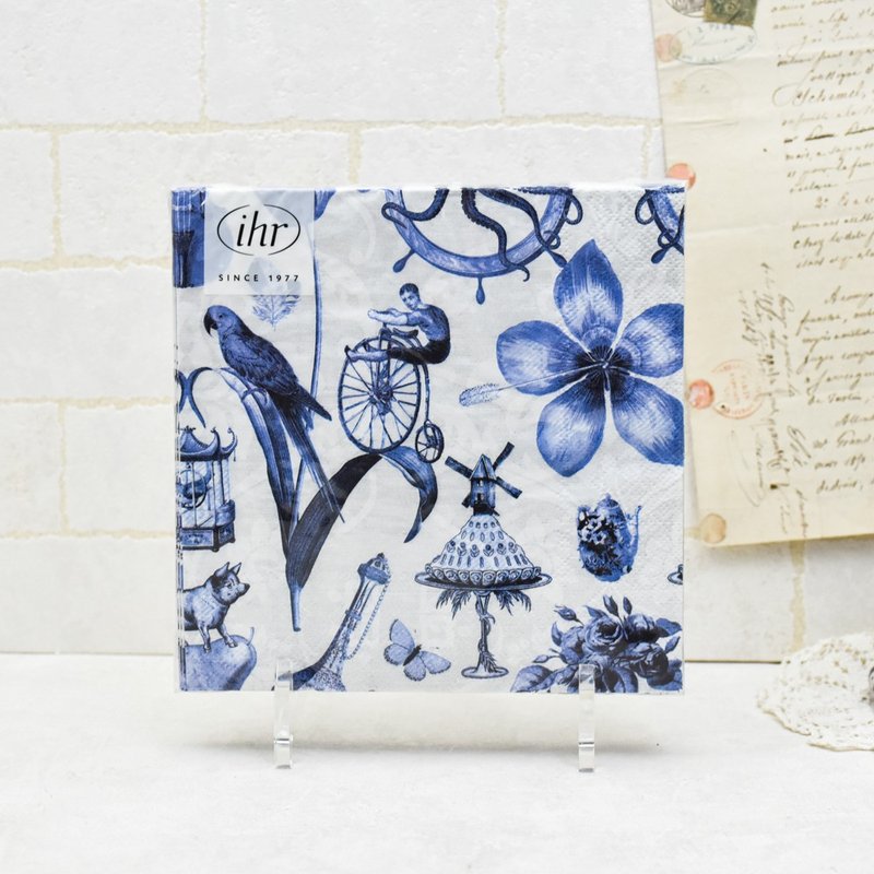 德国餐巾纸-BLUE THINGS蓝色物品 (蓝灰色) - 餐垫/桌巾 - 纸 