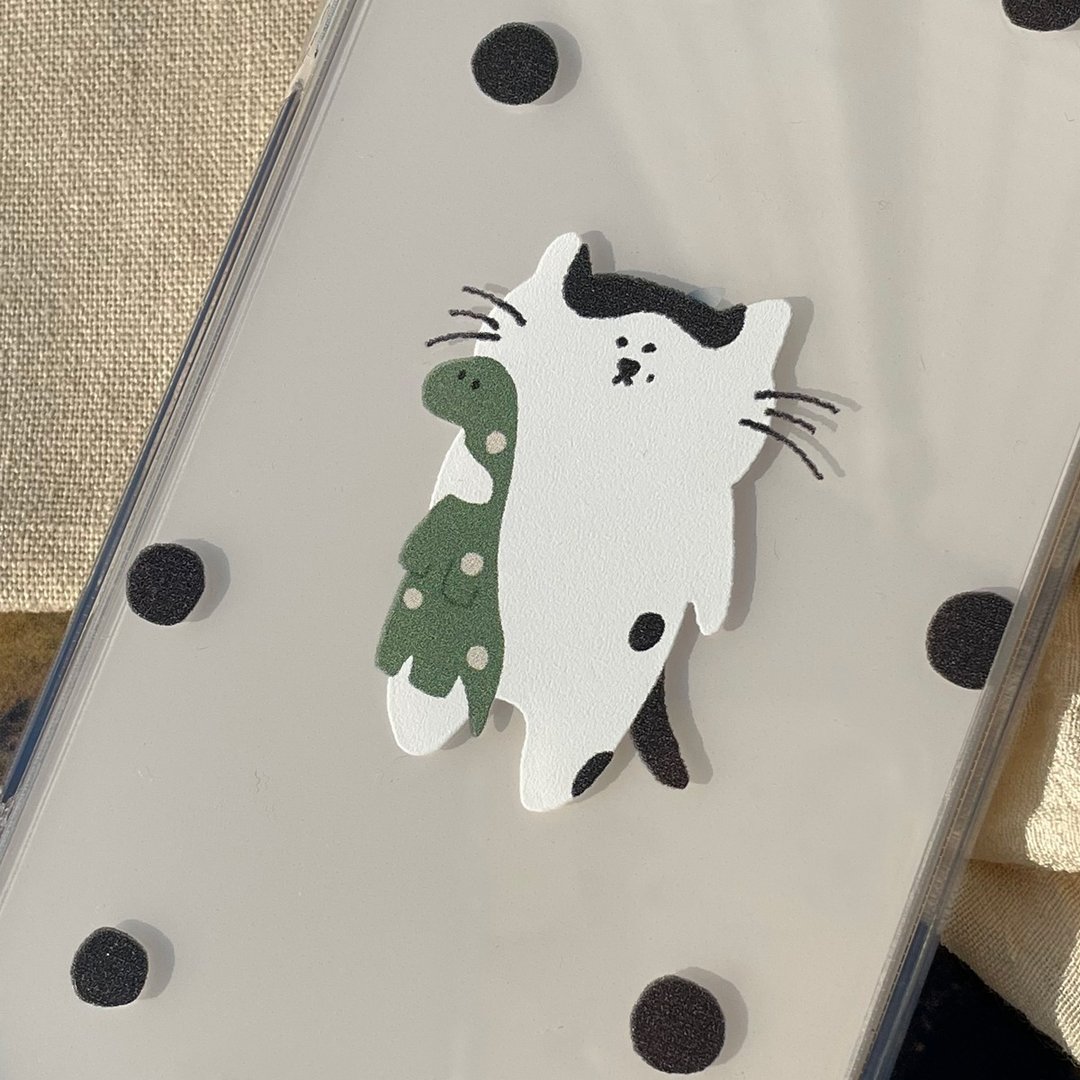 猫猫抱龙龙 iphone 手机壳 - 手机壳/手机套 - 塑料 透明