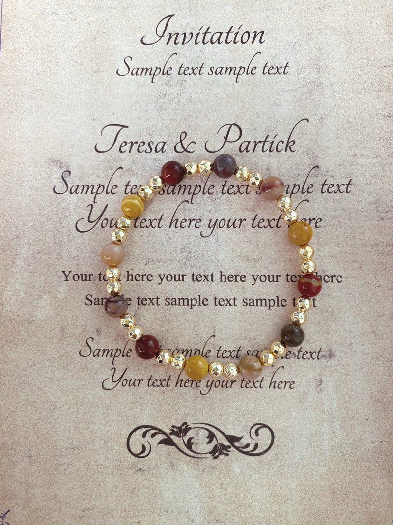 ʚ(圆的兔几)ɞ   串珠手环 ๑戈壁玛瑙 - 手链/手环 - 水晶 多色