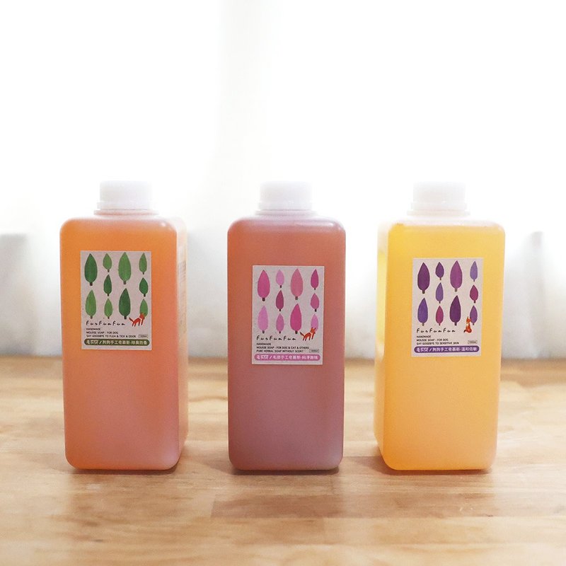 毛爽爽 - 毛孩草本慕斯皂 - 1kg 超大补充瓶 洗毛精 洗狗狗 - 清洁/美容 - 浓缩/萃取物 多色