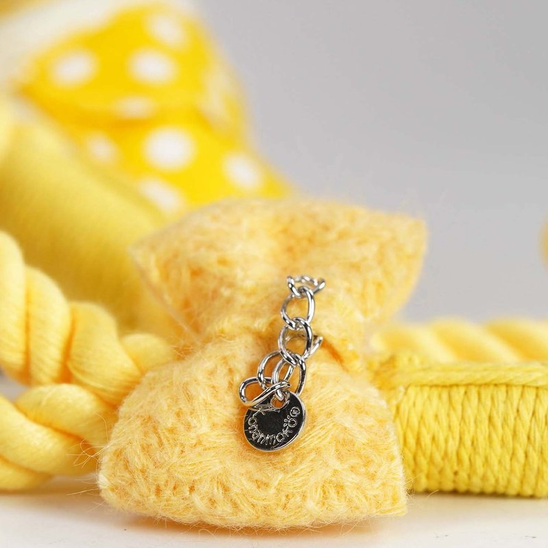 黄色棉绳系带 宠物索绳 - 项圈/牵绳 - 棉．麻 