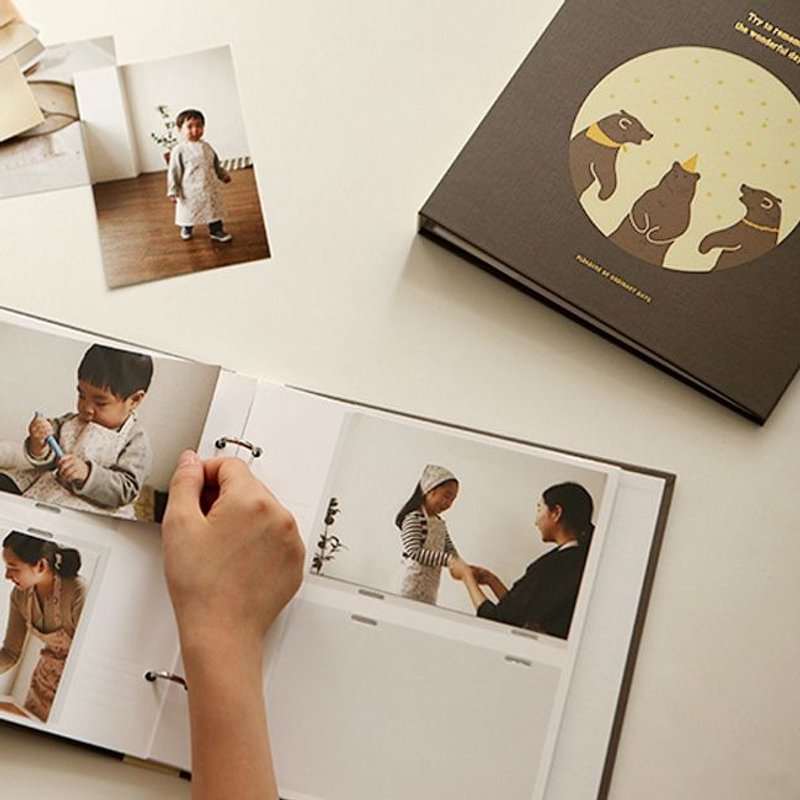 Dailylike 三孔活页4X6插入式相本V2 - 01大棕熊,E2D42390 - 相簿/相册 - 纸 卡其色
