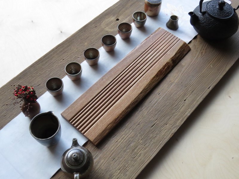 HO MOOD 解构系列—手作 原木茶盘 - 杯垫 - 木头 咖啡色