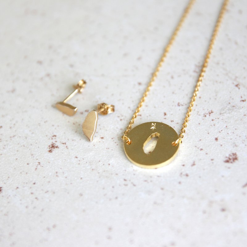 #islandpride 14K金项链 台湾系列 - 项链 - 纯银 金色