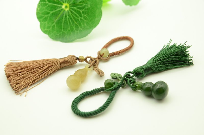 【瑾福】天然和田玉碧玉麻糖葫芦挂饰吊饰 - 吊饰 - 玉石 