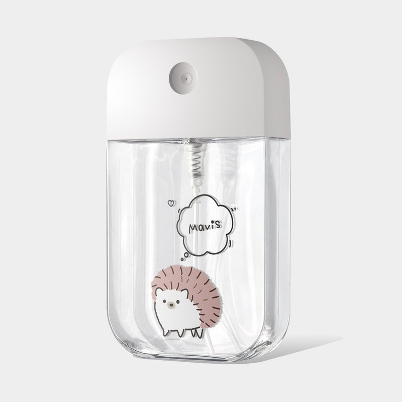 定制化礼物 刺猬 中英文名 喷雾瓶 酒精瓶 卡片式 PU072 - 收纳用品 - 塑料 透明
