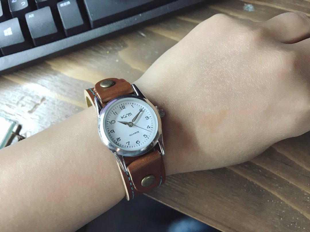 STITCH A watch that you want to wear every day Stitch Run Watch Unisex OK SRW-BOB-TA - 女表 - 真皮 咖啡色