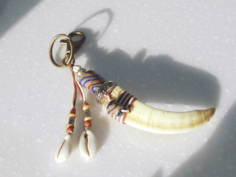 Chief Boar Tusk Keyholder 头目山猪牙钥匙圈 - 钥匙链/钥匙包 - 其他材质 咖啡色