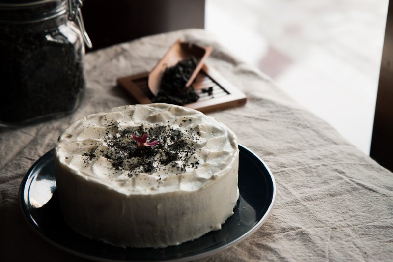 红水乌龙戚风蛋糕 Red Oolong Chiffon - 咸派/甜派 - 新鲜食材 白色