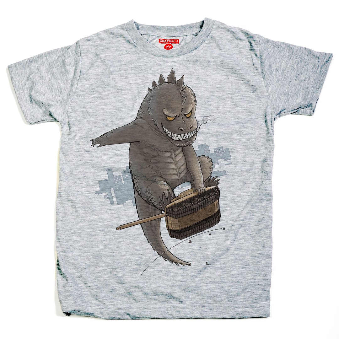 Dinosaur Skater Tank unisex men woman cotton mix Chapter One T-shirt - 男装上衣/T 恤 - 棉 白色