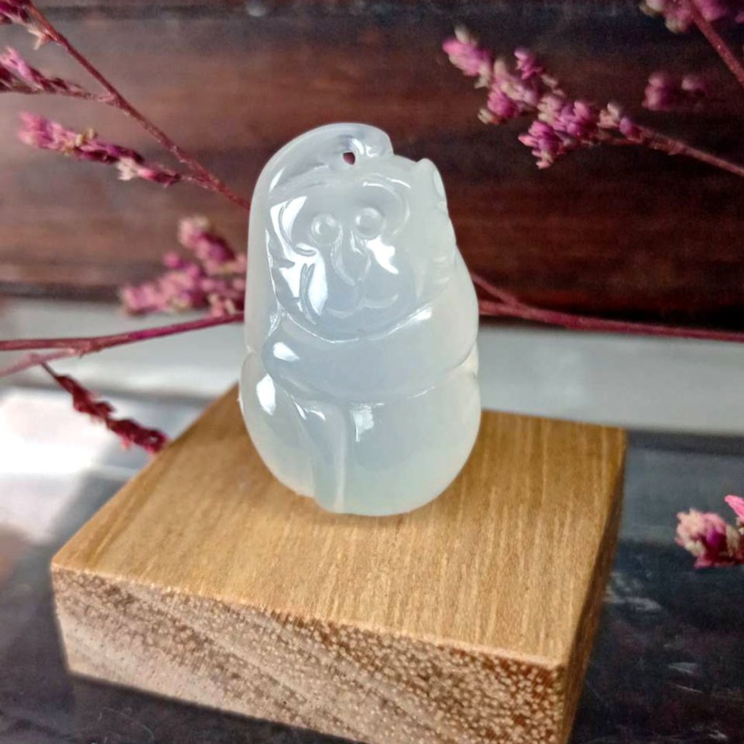 小雕件 小品生肖-猴 白玉髓 - 摆饰 - 玉石 透明