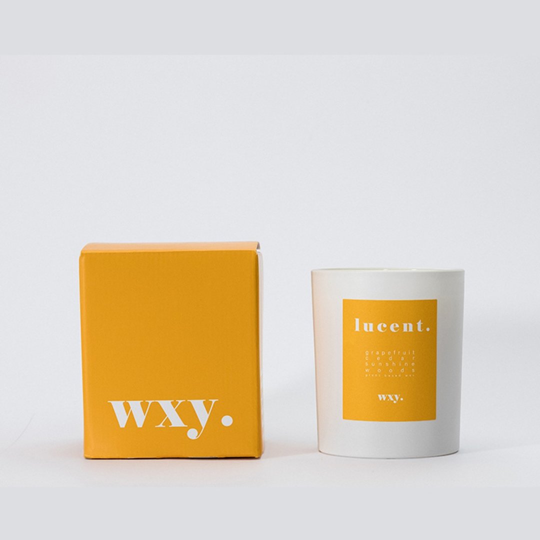 【英国 wxy】经典蜡烛- lucent. 阳光 &amp; 雪松 /200g - 蜡烛/烛台 - 玻璃 橘色