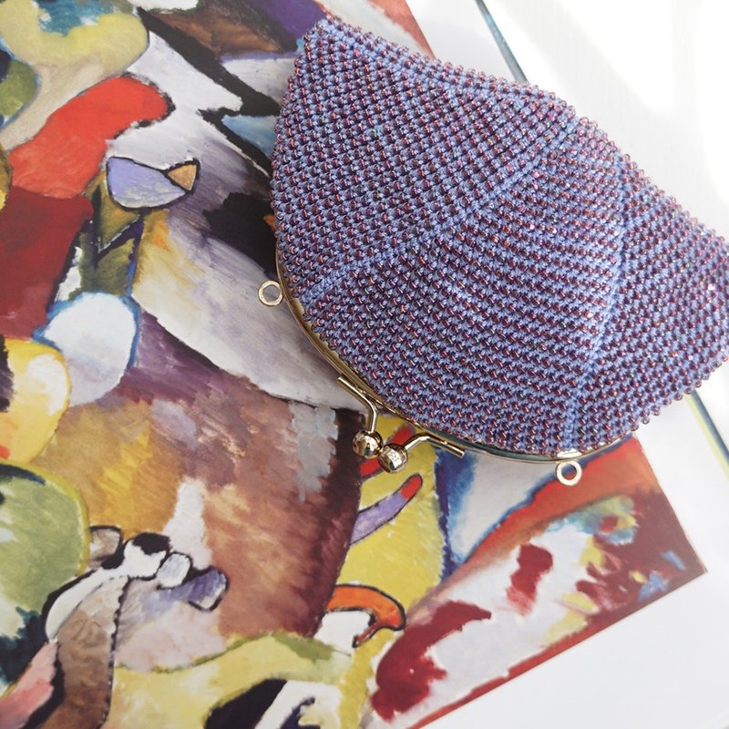 Ba-ba 手工钩针编织珠饰小包 No.2000 - 化妆包/杂物包 - 其他材质 紫色