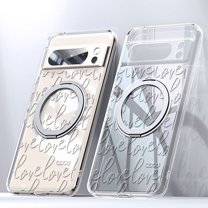 apbs Google Pixel 9/8系列 浮雕感360旋转磁吸立架手机壳-LOVE - 手机壳/手机套 - 其他材质 多色