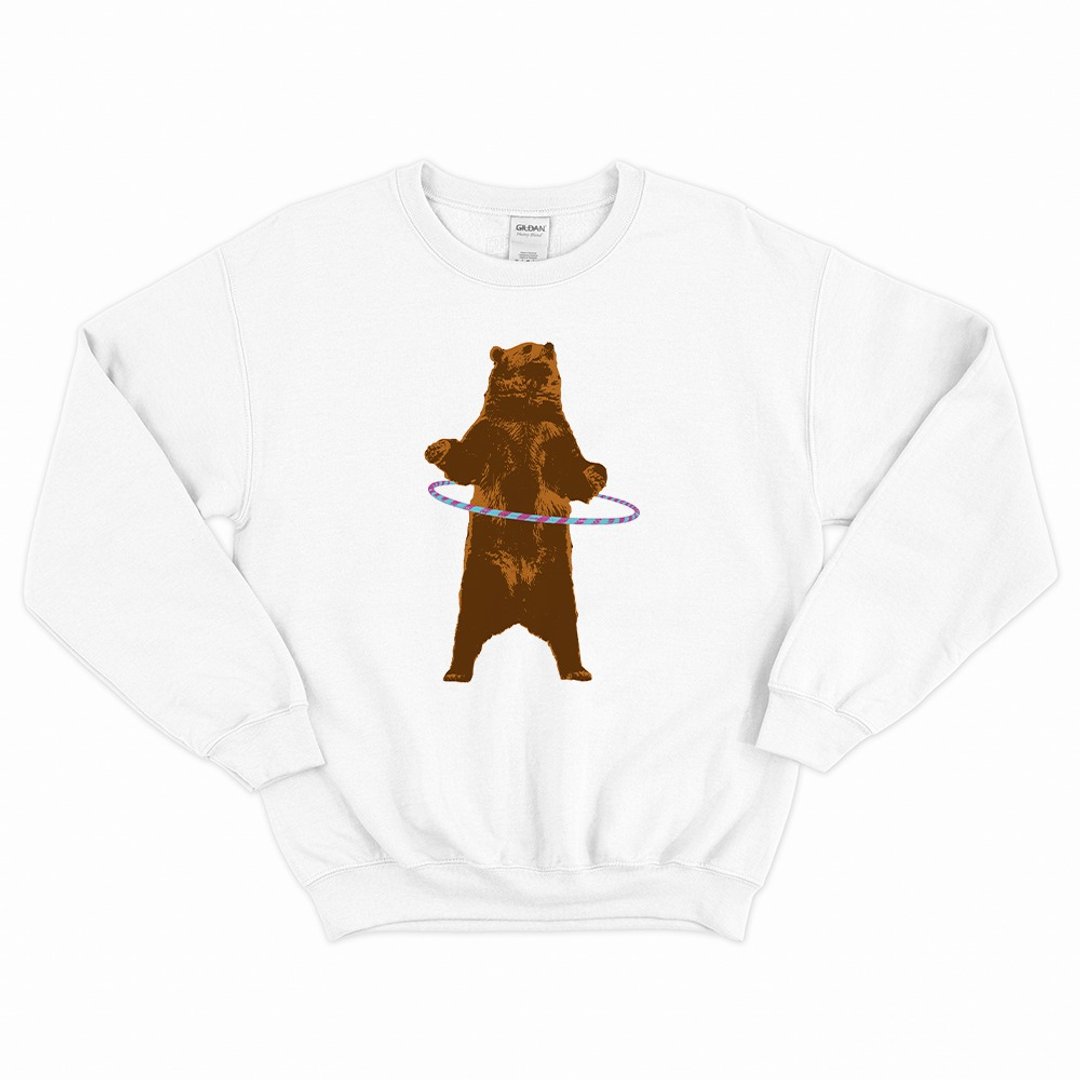 Casual sweatshirts / Bear and ring - 男装上衣/T 恤 - 棉 白色