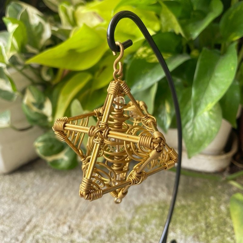 承天星 梅尔卡巴星体 金属编织 - 摆饰 - 铜/黄铜 金色