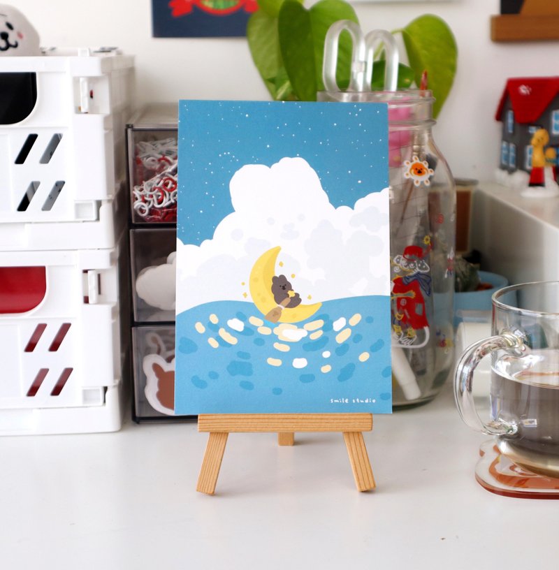 MoMo Rabbit in Galaxy 名信片套组 - 卡片/明信片 - 纸 