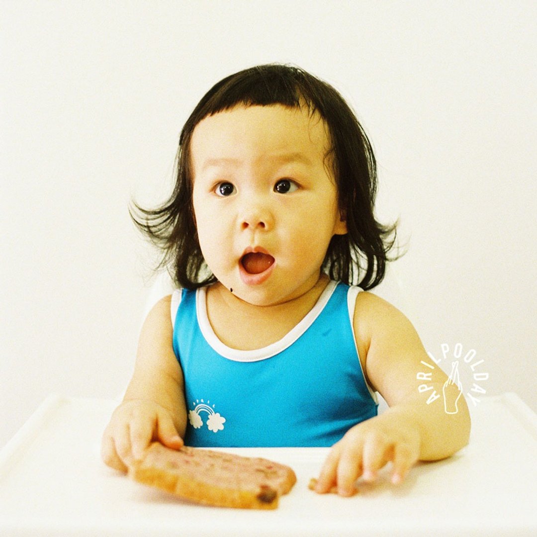 Aprilpoolday Swimwear / KID.VOLLEYBALL / Sky - 女装泳衣/比基尼 - 其他材质 蓝色