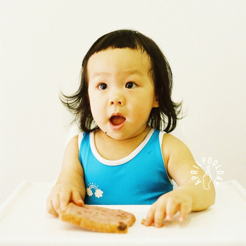 Aprilpoolday Swimwear / KID.VOLLEYBALL / Sky - 女装泳衣/比基尼 - 其他材质 蓝色