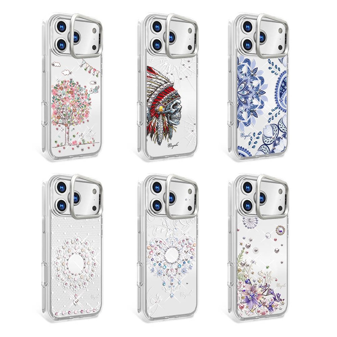 apbs iPhone 17/16 军规防摔隐形立架水晶彩钻手机壳-多图可选3 - 手机壳/手机套 - 其他材质 多色