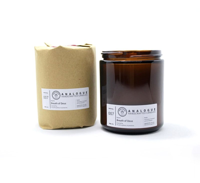 Analogue Breath of Deus Bee&Soy Wax Candle上帝气息香氛蜡烛 - 香薰/精油/线香 - 其他材质 咖啡色