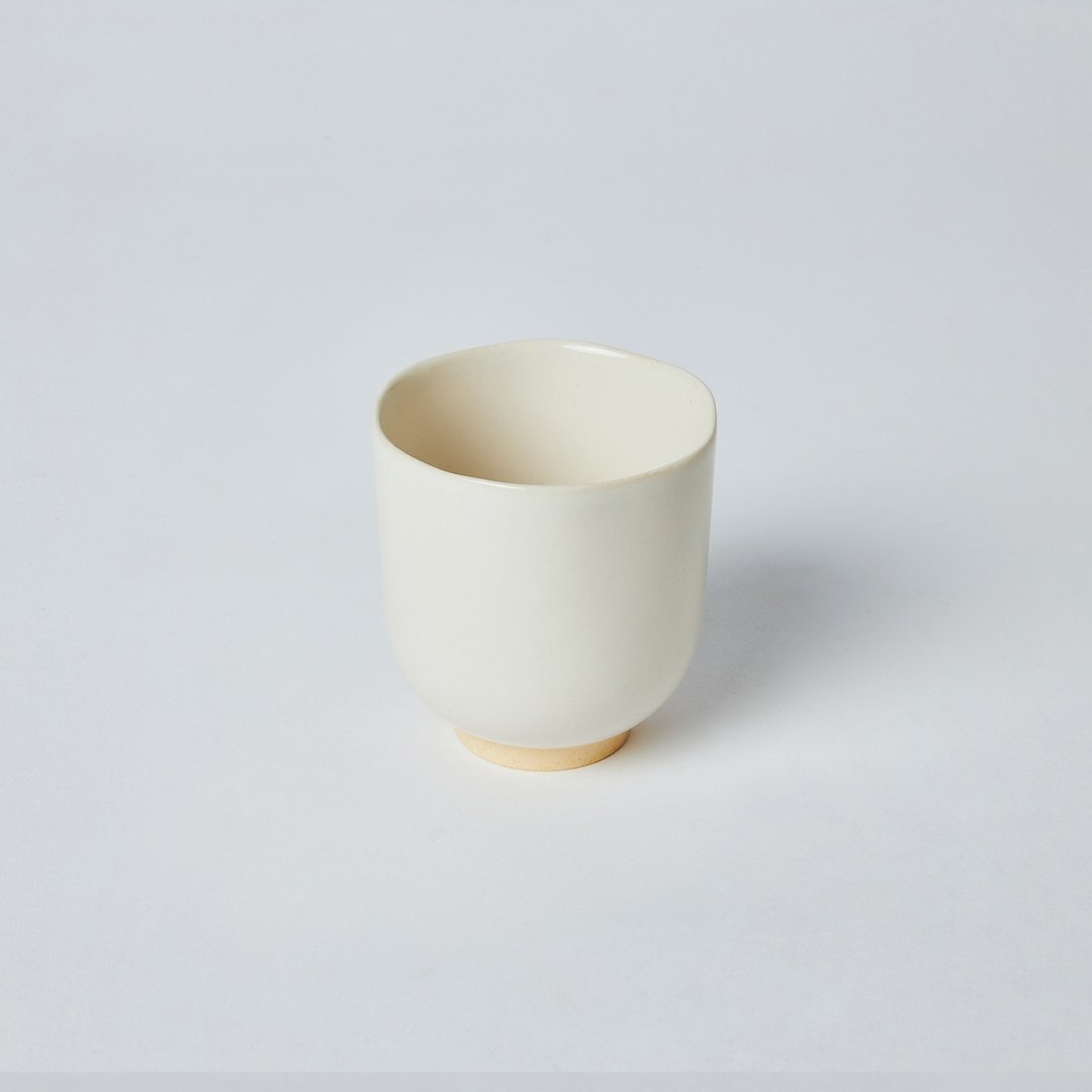 KOGA 许家陶器品 陶质六角质感水杯 (莺白) - 其他杯子 - 陶 白色