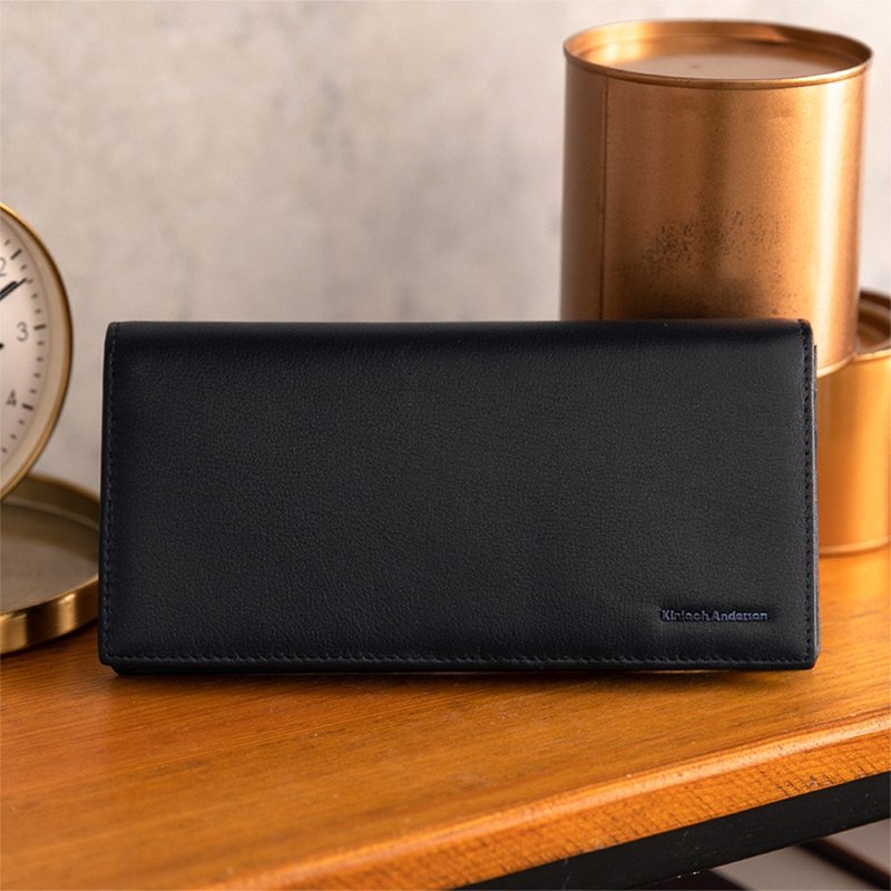 【金安德森】Moore 单窗翻盖式长夹-多款任选 - 皮夹/钱包 - 真皮 黑色