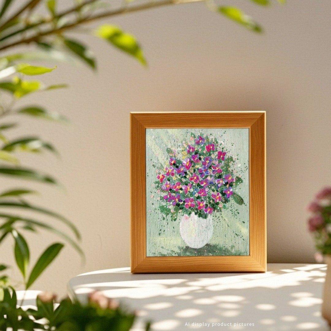 原画作│微光瓶花 (不含框) - 海报/装饰画/版画 - 木头 