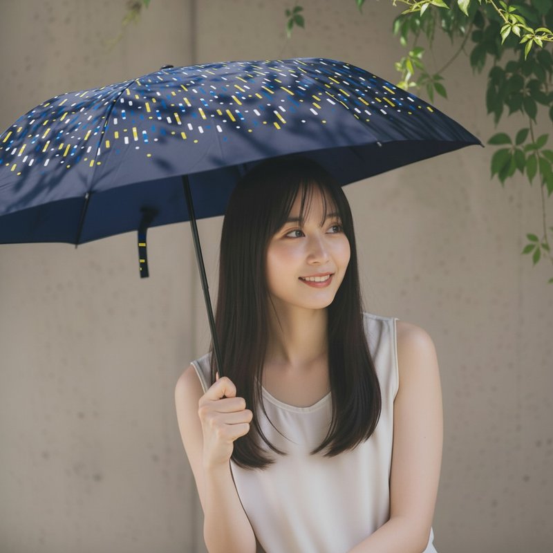 安全不回弹自动伞 防风抗UV超轻量省力 - 烟火 - 雨伞/雨衣 - 防水材质 蓝色