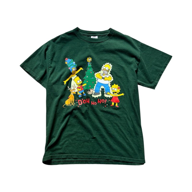美国古着 90s Vintage 辛普森 Xmas T-shirt - 男装上衣/T 恤 - 棉．麻 多色