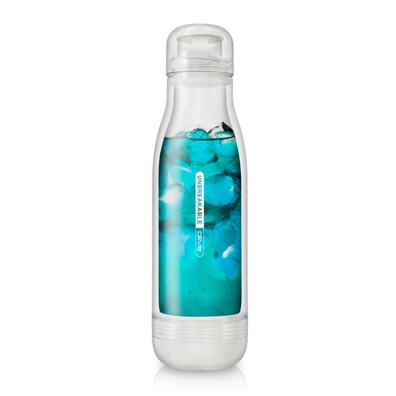 Driver │ 防撞玻璃水瓶 500ml－白色 - 水瓶/水壶 - 玻璃 白色