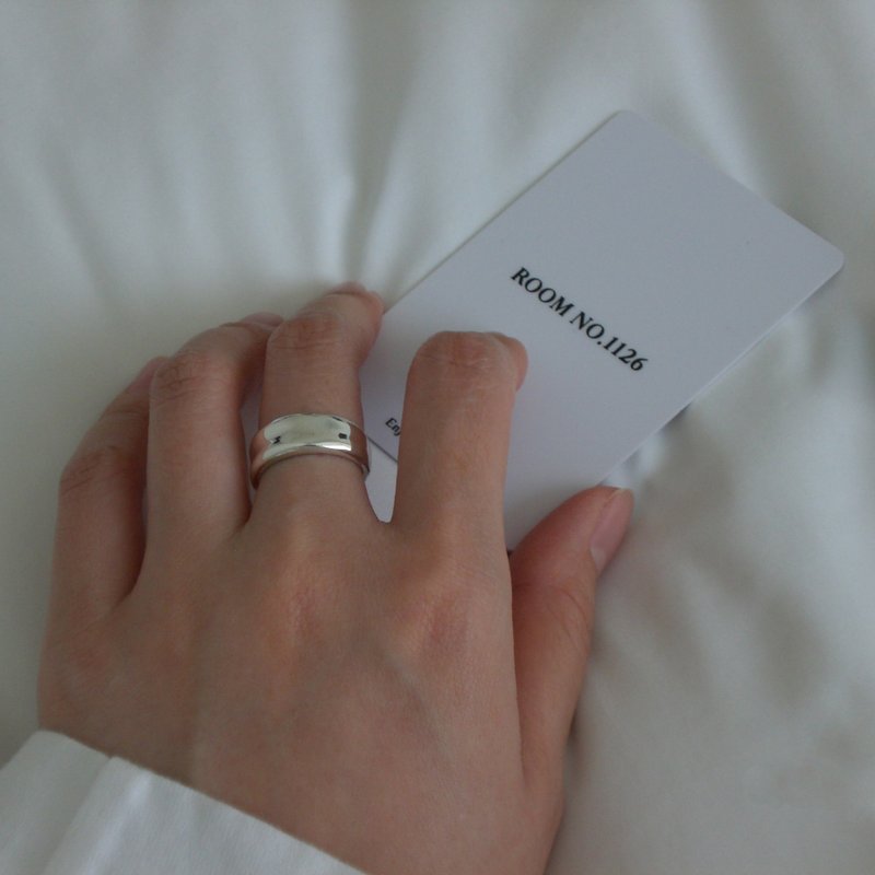 R_402 银日常戒指 - 戒指 - 其他金属 银色
