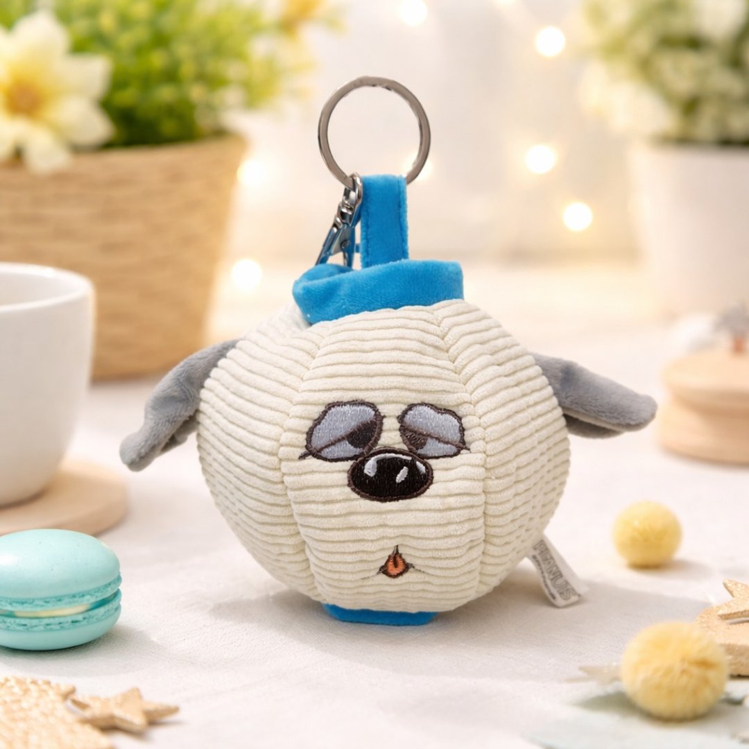 pinkoi 独家 Olaf 欧拉夫灯芯绒头型吊饰 内赠购物袋 snoopy - 钥匙链/钥匙包 - 聚酯纤维 蓝色