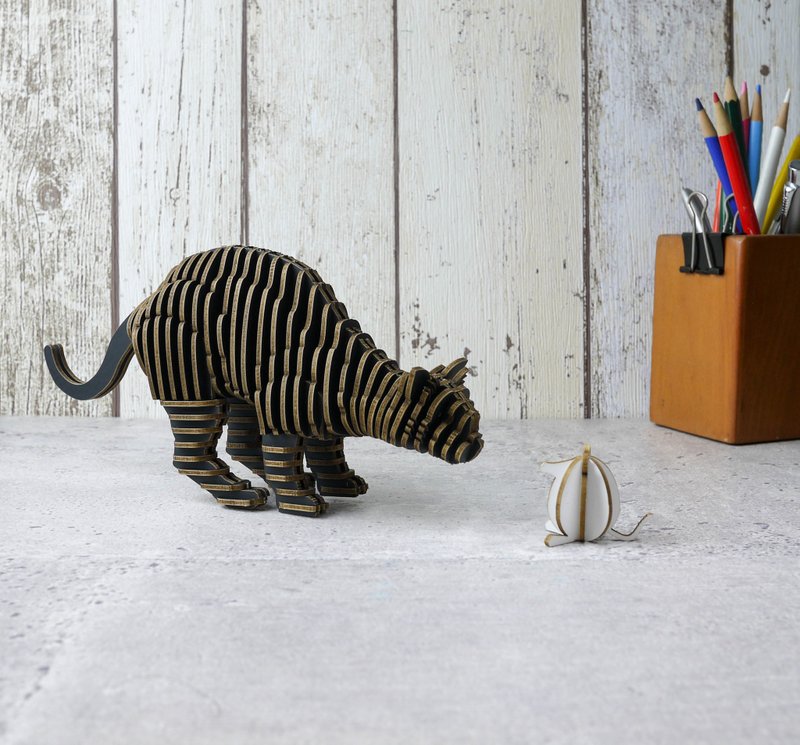 THANK YOU CAT 猫 语系列 3D 手作 DIY 居家摆饰 黑色 - 木工/竹艺/纸艺 - 纸 黑色