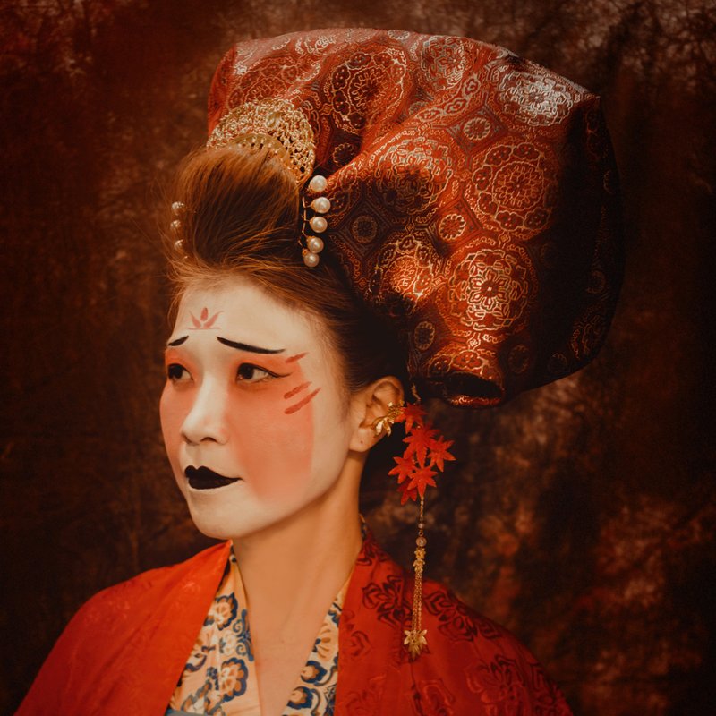 【墨徽阁】枫晚游鱼发簪/发梳 - 发饰 - 铜/黄铜 红色