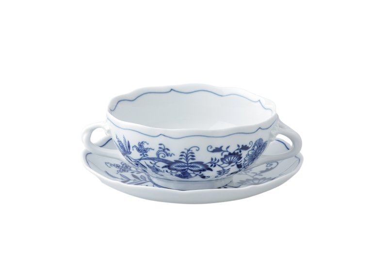 布拉格高堡经典双耳汤碗组(附盘)-17CM / 新婚礼物 - 碗 - 瓷 白色