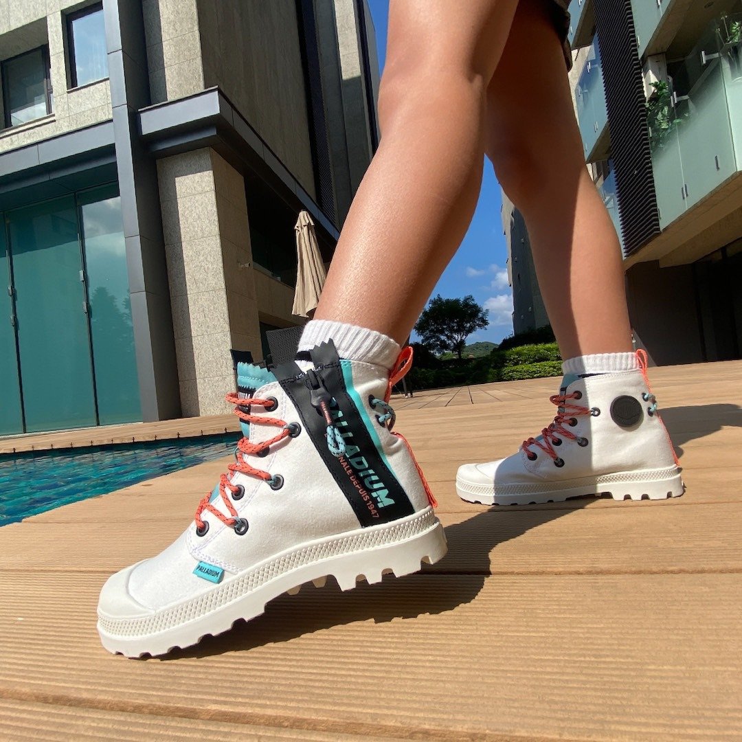 【儿童时尚】PALLADIUM PAMPA 潮流标语拉链高筒休闲童鞋58362008 - 女款休闲鞋 - 其他材质 多色