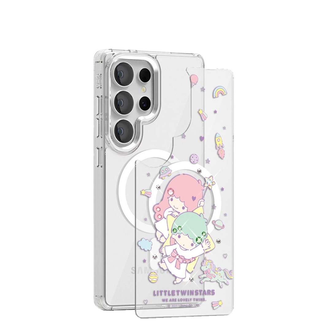 Samsung S26/S25/S24系列 可拆式磁吸片材彩钻壳 - 星际双子星 - 手机壳/手机套 - 其他材质 多色