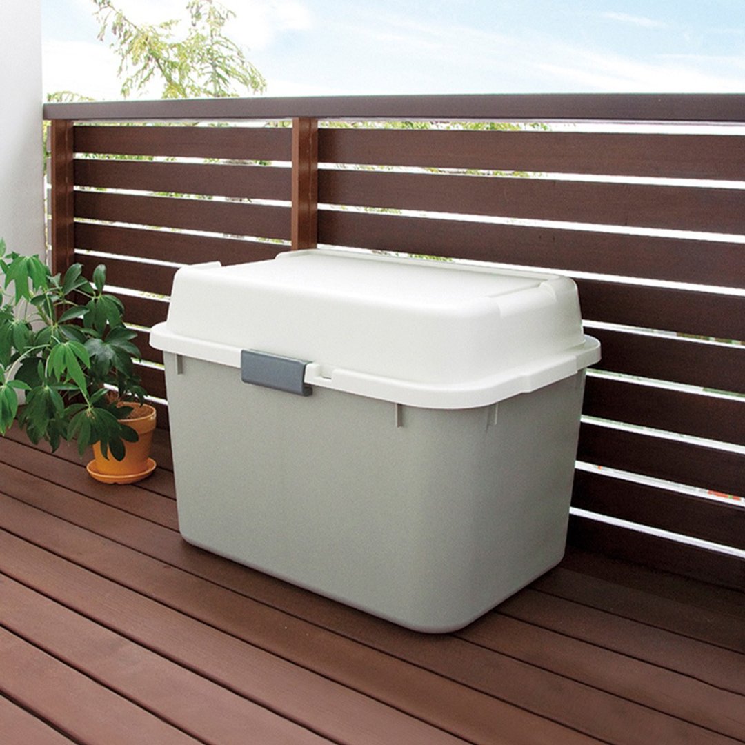 日本 JEJ ASTAGE HOME BOX 620 日制掀盖式户外收纳箱 -68L - 收纳用品 - 塑料 灰色
