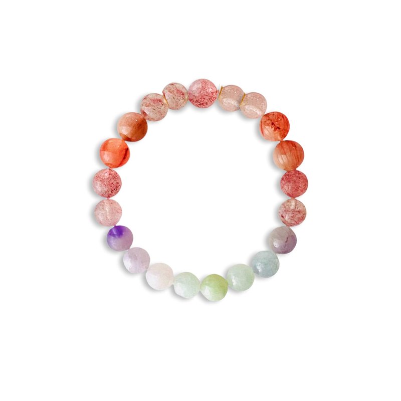 湛金店 草莓恋曲 草莓晶 摩根石 盐源玛瑙 - 手链/手环 - 水晶 