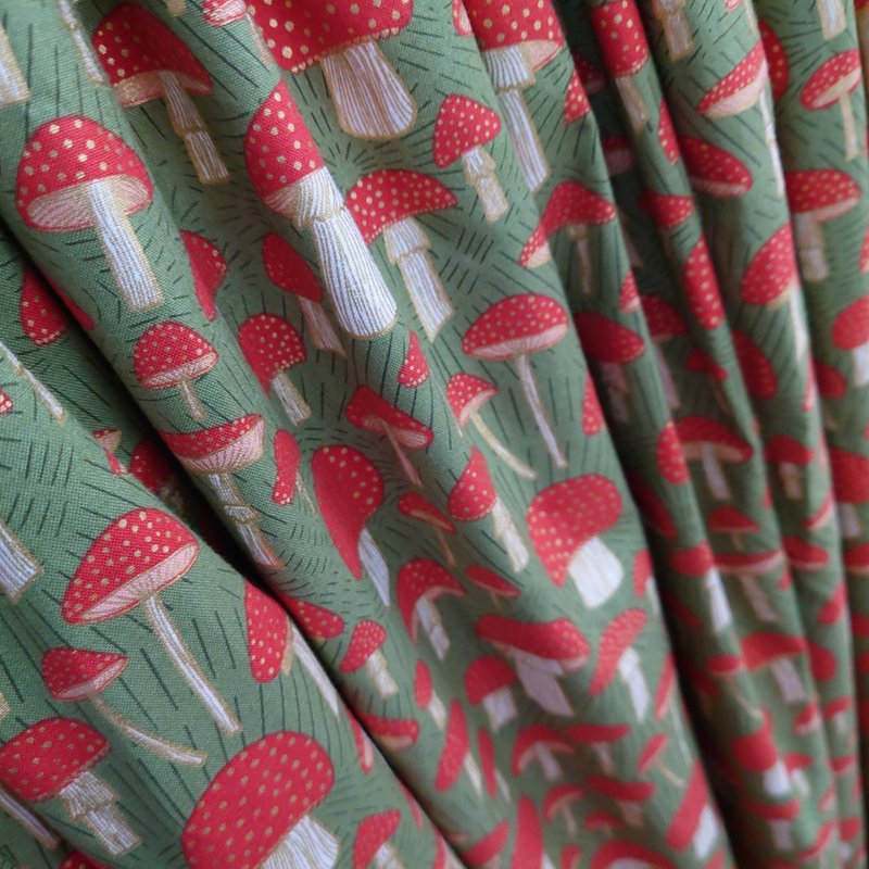 【订制商品】金色蘑菇裙 绿色 / 均码 / 美国布料 / 日本制造 - 裙子 - 棉．麻 绿色