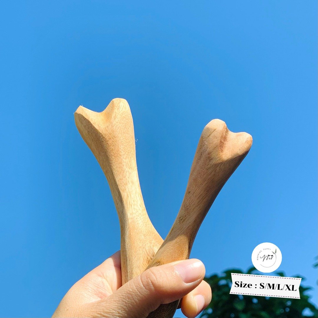 Mango wood bone dog toy - 玩具 - 木头 
