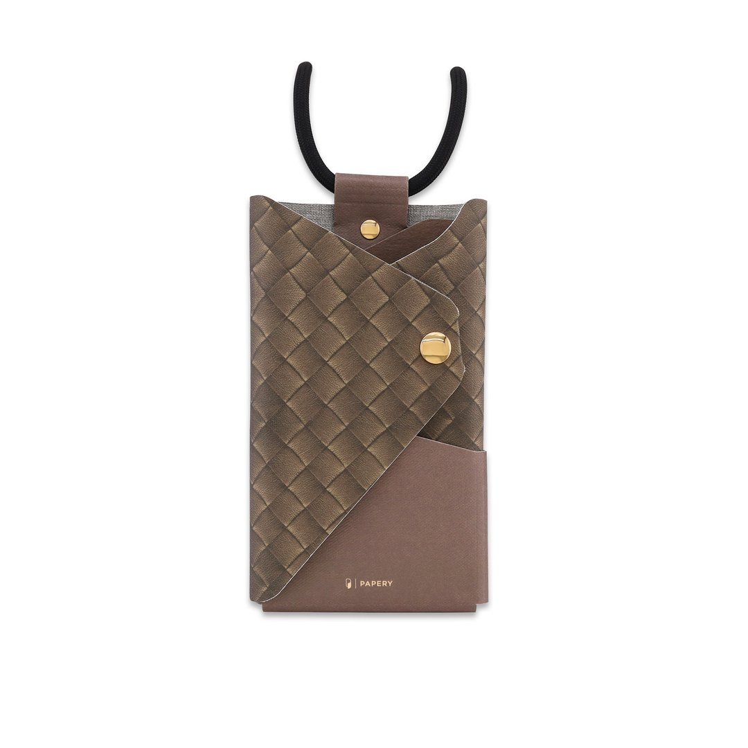 ionSleeve 银离子抗菌收纳夹 - Brown Woven - 纯素皮革 - 侧背包/斜挎包 - 其他材质 