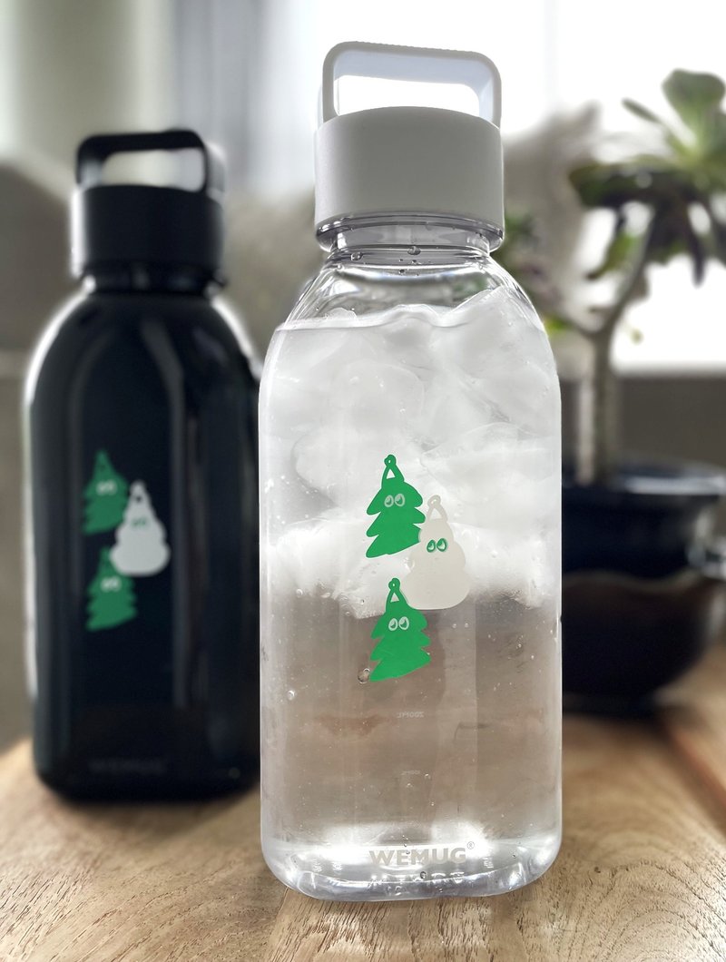 森林系列 限定 1000ml大容量随身瓶 双层防漏咖啡杯 - 水瓶/水壶 - 塑料 多色
