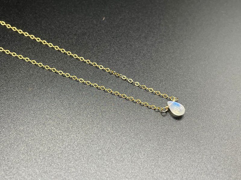 日式轻珠宝-月光石14KGF项链 - 项链 - 水晶 白色