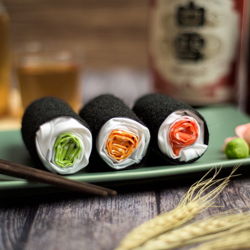 卷卷寿司袋 - 鲑鱼 / 玉子 / 黄瓜 │ 购物袋 / 环保袋 / 收纳 - 手提包/手提袋 - 聚酯纤维 白色