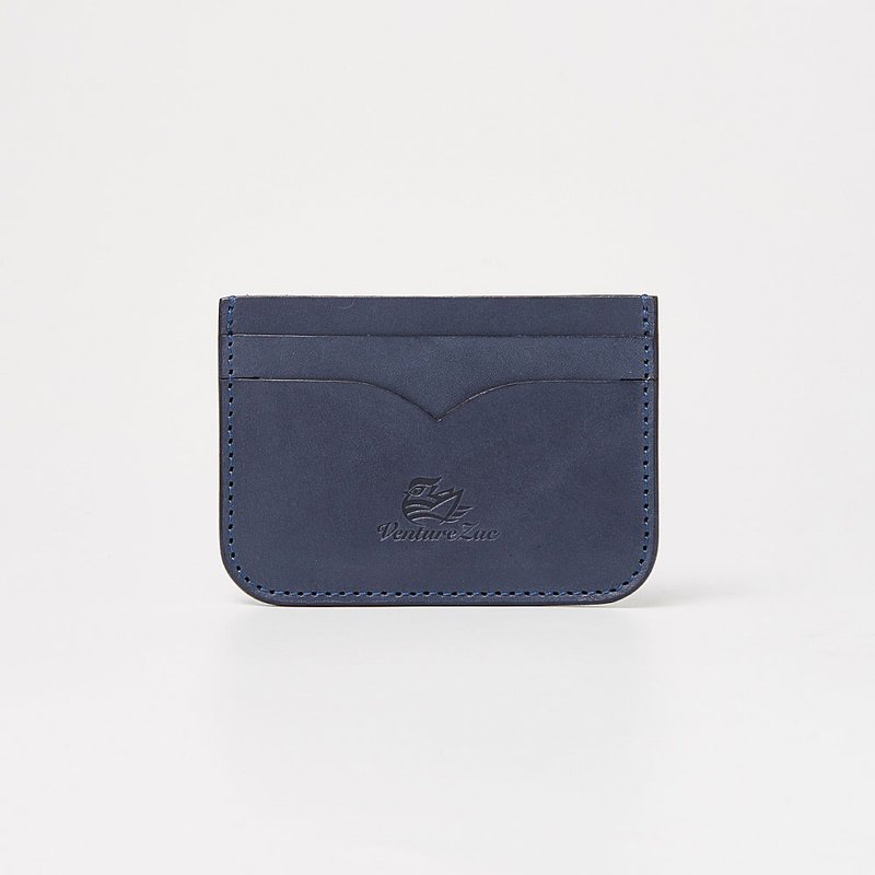 票卡夹 Card Holder / 灰蓝 Gray Blue / 免费刻字 - 名片夹/名片盒 - 真皮 蓝色